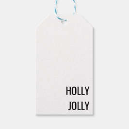 Minimalistischer Schwarz-weißer Weihnachtsgeschenk Geschenkanhänger