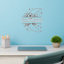 Minimalistischer Schwarzer Mond zeichnend Wall-Dec