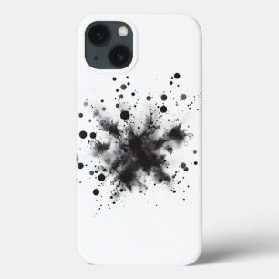 Minimalistischer schwarzer Tintensplash-Handyhülle Case-Mate iPhone Hülle