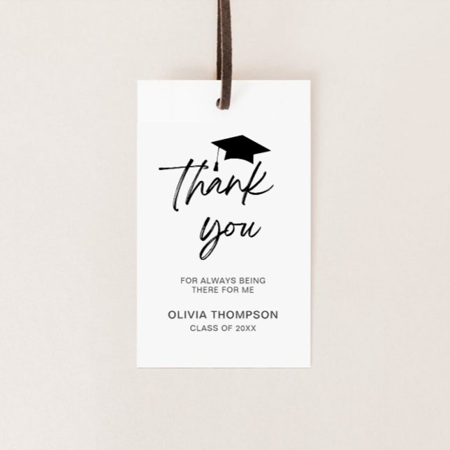 Minimalistischer Script-Abschluss Vielen Dank Geschenkanhänger (Von Creator hochgeladen)