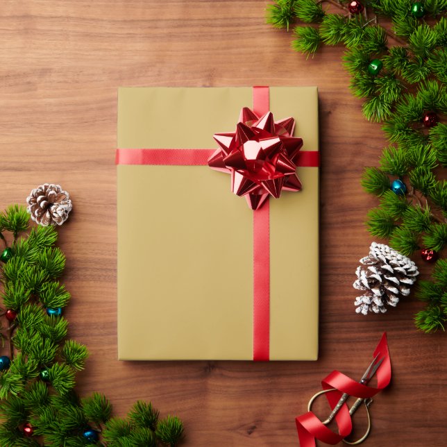 Minimalistischer Senfgelb schlicht elegant Geschenkpapier (Feiertagsgeschenk)
