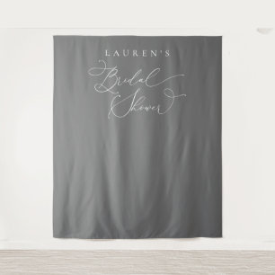 Minimalistischer silbergrauer Hintergrund für Brau Wandteppich