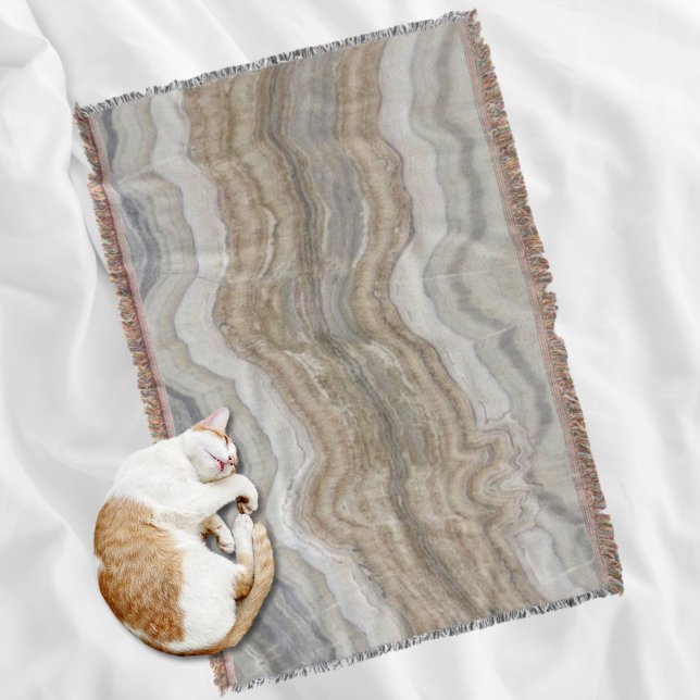 Minimalistischer skandinavischer Granitbrauner gra Decke (minimalist scandinavian granite brown grey marble throw blanket)