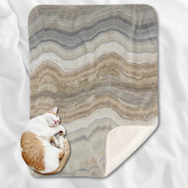 Minimalistischer skandinavischer Granitbrauner gra Sherpadecke (minimalist scandinavian granite brown grey marble sherpa blanket)