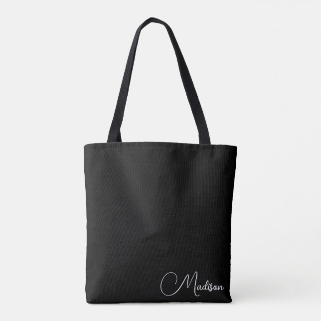 Minimalistischer Skriptname Tasche (Rückseite)