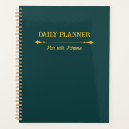 Minimalistischer Smaragd-Gold-Planer Planer