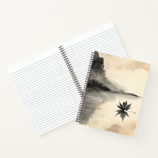 Minimalistischer Sonnenuntergang im Herbst ruhiger Notizbuch