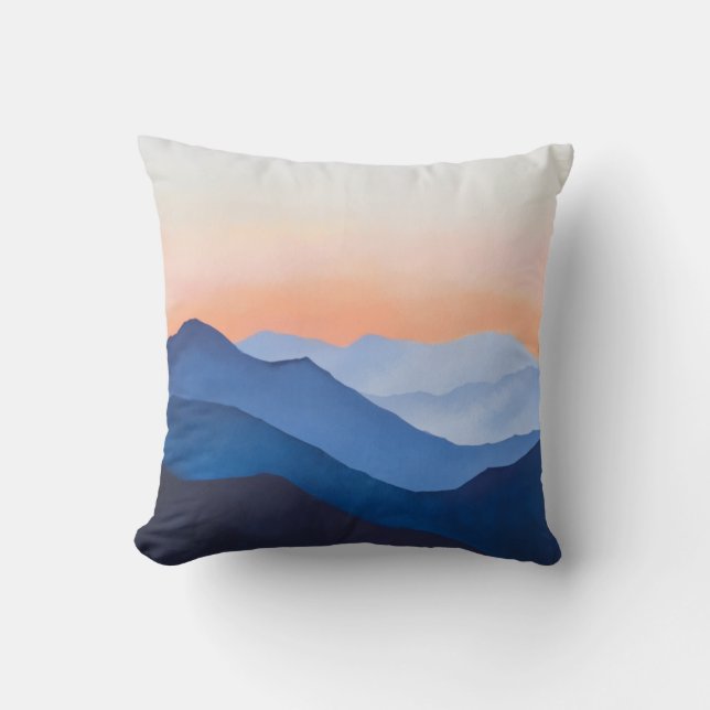 Minimalistischer Sonnenuntergang Kissen (Vorderseite)