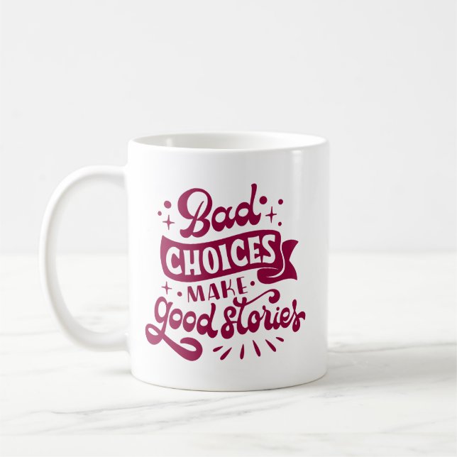 Minimalistischer Spaß Fettweiße Zitate Lebendige M Kaffeetasse (Links)