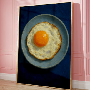 Minimalistischer Spiegeleier-Wandkunst-Druck, mode Poster
