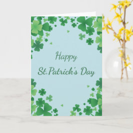 Minimalistischer St. Patrick’s Day Kleeblatt-Rahme Karte