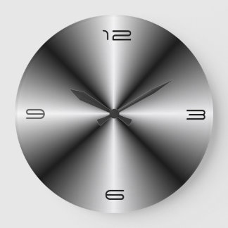 Minimalistischer Stahlschacht > Wandleuchte Große Wanduhr