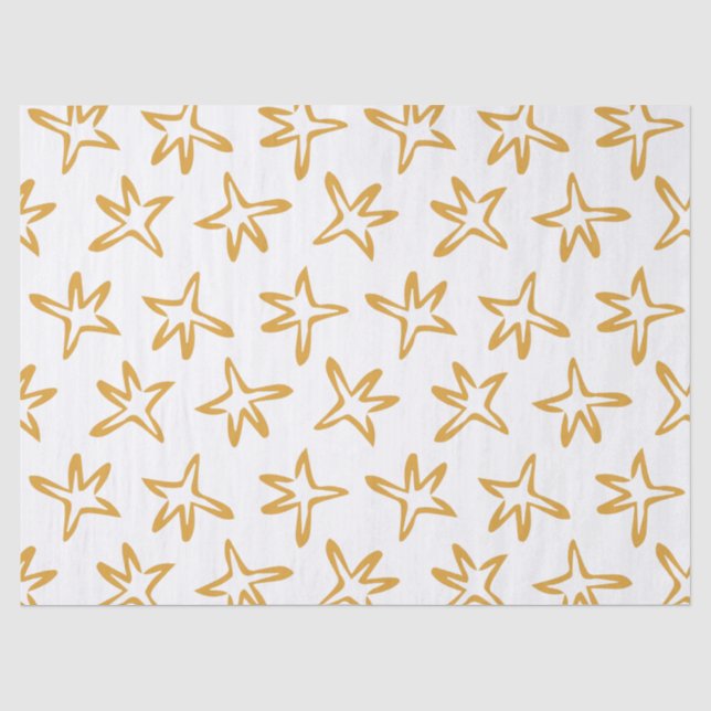 Minimalistischer Sternenbaum Seidenpapier (Vorderseite)