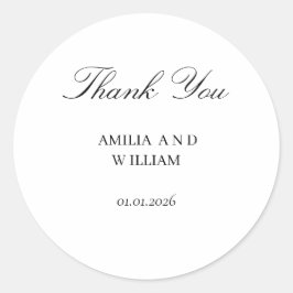 Minimalistischer Sticker für die Hochzeitsnadel