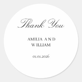 Minimalistischer Sticker für die Hochzeitsnadel