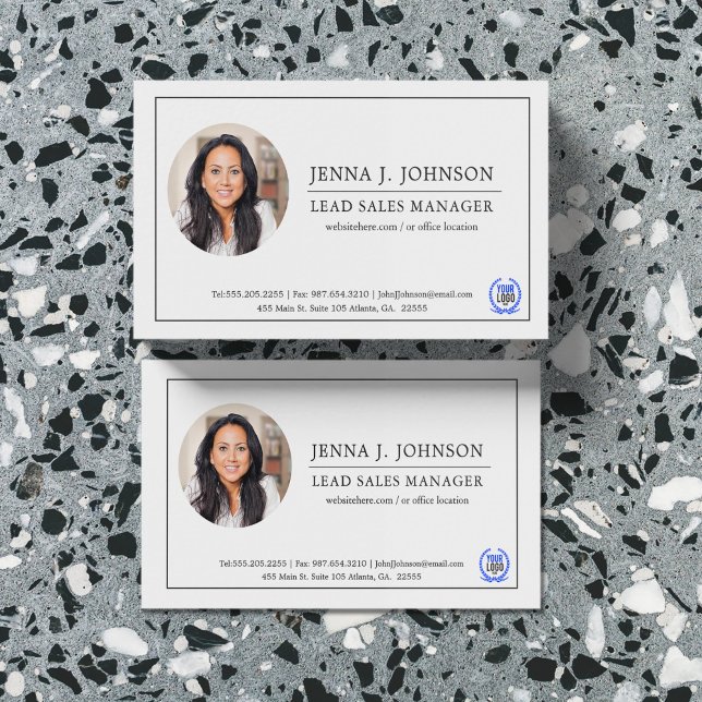 Minimalistischer Stil | Benutzerdefiniertes Foto Visitenkarte (Von Creator hochgeladen)