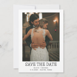 Minimalistischer Stil | Ein Foto Save the Date