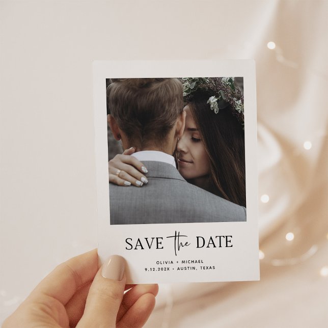 Minimalistischer Stil | Ein Foto Save the Date (Von Creator hochgeladen)