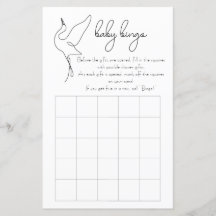 Minimalistischer Storch Neutrales Baby Shower Bing