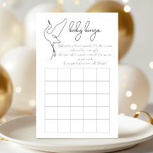Minimalistischer Storch Neutrales Baby Shower Bing