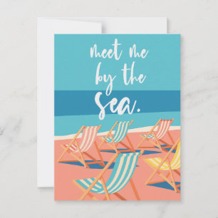 Minimalistischer Strand Postkarte