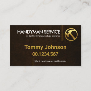 Minimalistischer Stylischer Gold Lines Handyman Bu Visitenkarte