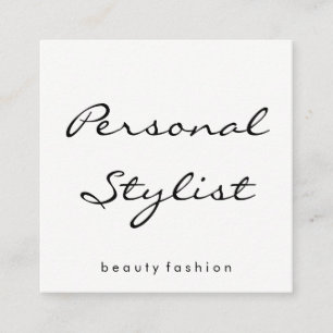 Minimalistischer Stylist Kurzer Text Quadratische Visitenkarte