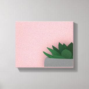 Minimalistischer Sukkulent Leinwanddruck