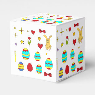 Minimalistischer süßer Cartoon zum Frohen Ostern   Geschenkschachtel