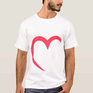 💝 Minimalistischer T - Shirt für das Herz - Ideal