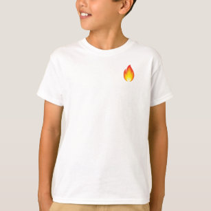 minimalistischer T - Shirt mit Feuer
