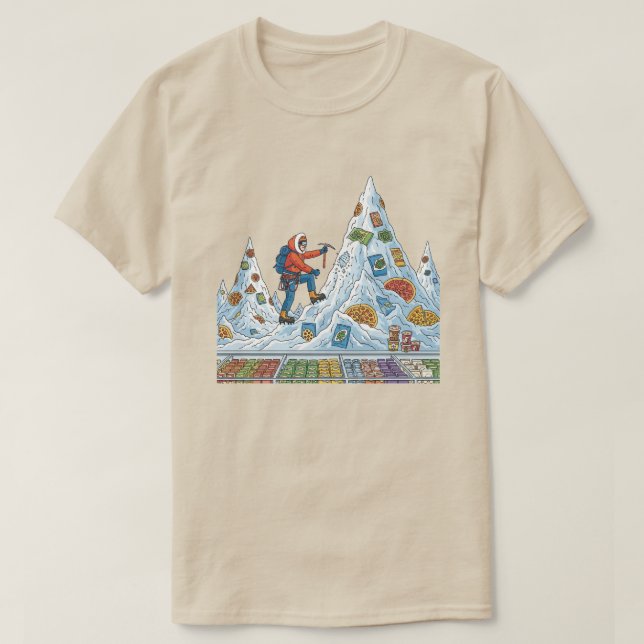 Minimalistischer T - Shirt Unisex, gefroren (Design vorne)
