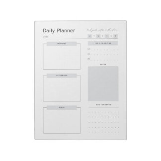 Minimalistischer Tagesplaner Notepad Notizblock