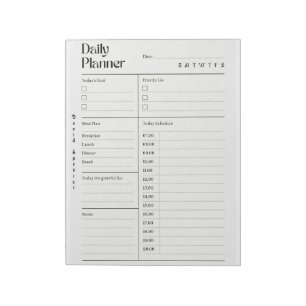 Minimalistischer Tagesplaner Notizblock