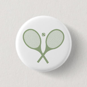 Minimalistischer Tennisplatz Racquets Ball Button