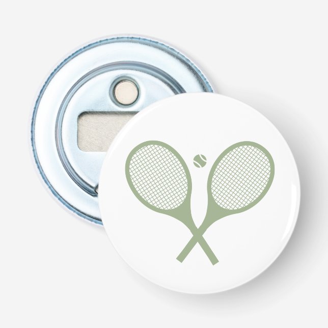 Minimalistischer Tennisplatz Racquets Ball Flaschenöffner (Vorderseite)