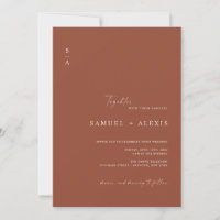 Minimalistischer Terracotta Burnt Orange QR Code W
