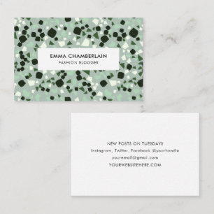 Minimalistischer Terrazzo Print Visitenkarte