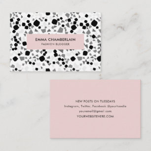 Minimalistischer Terrazzo Print Visitenkarte