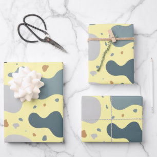 Minimalistischer Terrazzo-Stil - Kundenspezifische Geschenkpapier Set