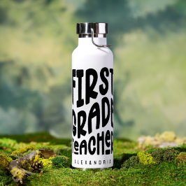 Minimalistischer Text für Lehrer der 1. Klasse Trinkflasche