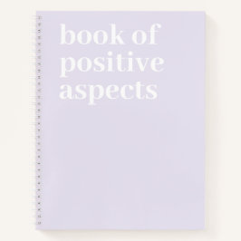 Minimalistischer Text Lila Notizbuch