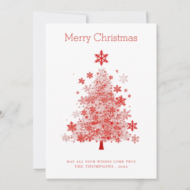 Minimalistischer Text Moderne frohe Weihnachten (Vorderseite)