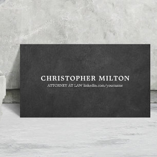 Minimalistischer Texture Black Berater Visitenkarte