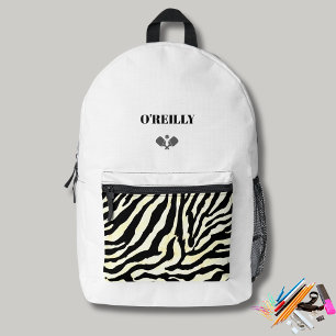 Minimalistischer Tierdruck Moderner Monogramm Pick Bedruckter Rucksack
