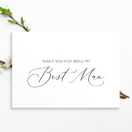 Minimalistischer Trauzeuge geklappt Dankeschön Kar Karte