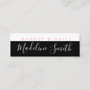 Minimalistischer Trendblock Makeup Artist Nail Mini Visitenkarte