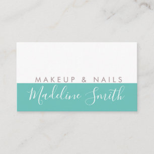 Minimalistischer Trendblock Makeup Artist Nail Visitenkarte