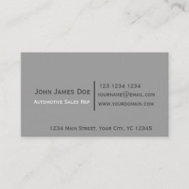 Minimalistischer | Trendy schwarzer grauer Visitenkarte