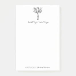 Minimalistischer Tropenpalmenbaum Post-it Klebezettel